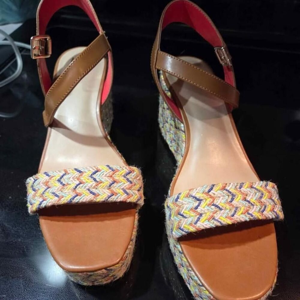Mix No. 6 Cammie Multi-Color Espadrille Wedge Sandals Size 9.5